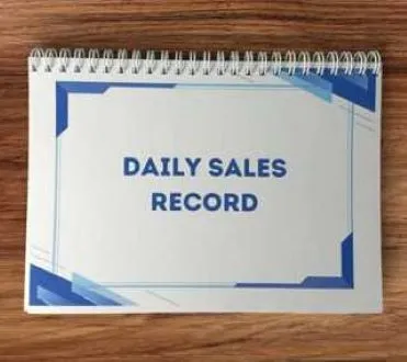 Daily Sales Record Notebook 120 pages / 60 leaves