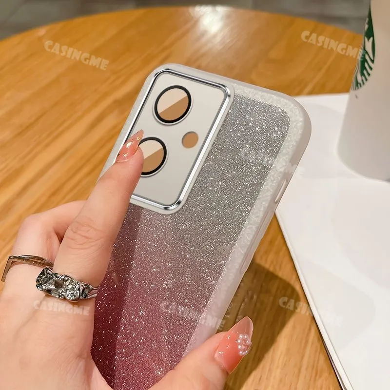 Realme Note 50 Hülle Mit Glitzer & Magnetring – Transparente Silikonhülle Mit Abnehmbarem Glitzer-Einsatz