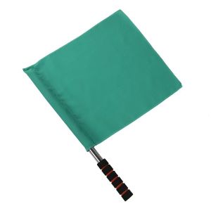 2pcs Referee Flag /  Safety Traffic Flag / Soccer Linesman Flag With Sponge Grip