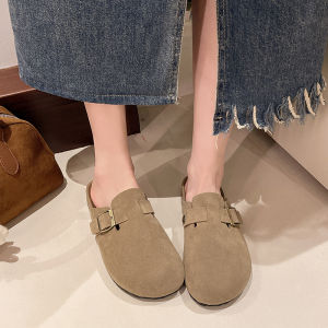 [Free Shipping] WomenS Half Slippers 2026 New Thick-Soled Summer Sandals For Outdoor Wear Flat-Soled Cork-Covered Toe Slippers For Women