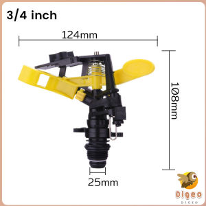 Digeo 360 Degree Automatic Rotation Sprinkler Adjustable Rocker Arm Nozzle Garden Agricultural Irrigation