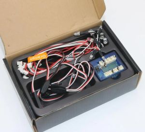 GT điện xe hơi điều khiển từ xa chiếu sáng 8LED nhấp nháy ánh sáng hệ thống dây ánh sáng 2 ppm FM FS 2.4G Kit phanh + Đèn pha + tín hiệu