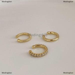 [COD] Modingdue 3Pcs Simple Round Wrap Earrings Cartilage Ear Clip No Pierce Cartilage Earrings Ear Cuff