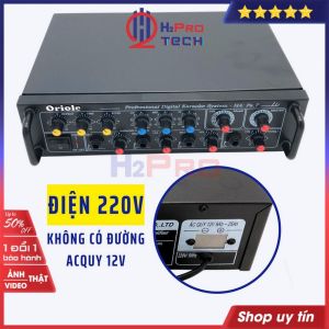 Âm Ly Mini Oriole Pa7 Công Suất Lớn 250W Dùng Loa Phóng Thanh 4 Sò Lớn 4 Đường Mic 12V-220V Tặng Dây Av-H2Pro Tech