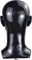 Kepala Mannequin Hitam Cerah PVC Kosmetologi Profesional Kepala Mannequin Lelaki Kepala Mannequin untuk Rambut Palsu Kepala untuk Paparan Rambut Palsu Rambut Cermin Mata Topi Set Paparan Stand (Hitam Cerah). 