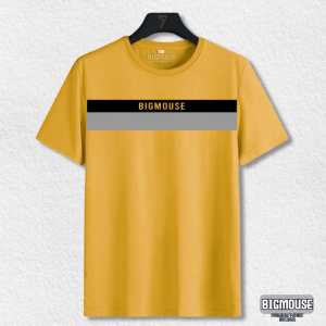 TShirt Cowok Bigmouse Terbaru Baju Kaos Pria Dewasa Distro Keren Viral Combed 30s Kuning