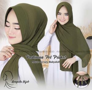 Kerudung Pashmina Plisket pet ceruty babydoll / Pashmina plisket terbaru 2021 / Jilbab Plisket Pashmina / Pashmina Plisket / Hijab Pashmina Plisket pet soft Antem