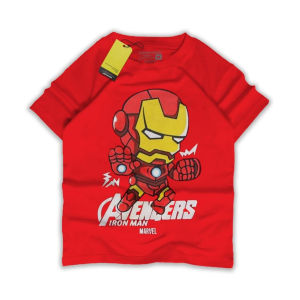 Baju Kaos Anak Distro Laki Laki Gambar Iron Man Usia 1-12 Tahun