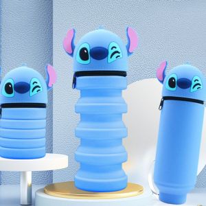 MMLUCK ตะเข็บตะเข็บตะเข็บ เคสใส่ดินสอลายการ์ตูน กันน้ำกันน้ำได้ จุได้มาก กล่องเก็บปากกา สร้างสรรค์และสร้างสรรค์ อินส์ กระเป๋าดินสอซิลิโคน สำหรับนักเรียน