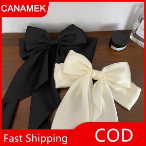 【CANAMEK】 Nơ ruy băng kẹp tóc mũ nón đơn giản thanh lịch satin mùa xuân Clip cố định kẹp tóc retro bên mũ Phụ kiện tóc đỏ