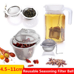 Reusable Stainless Steel Teakettle Locking Tea Filter Seasoning Ball Multifunction Mesh Herbal Ball Tea Spice Strainer Kitchen Accessories