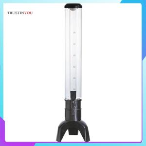 3L Beer Dispenser Beer Tower with Spigot & Ice Tube Transparent Drink Dispenser LED Light for Beer Wine Drinks