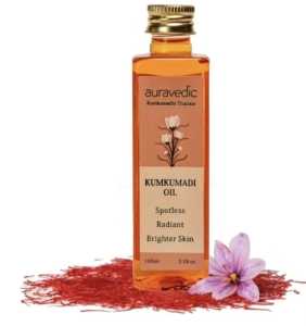 Auravedic Kumkumadi Oil 100ml for Dull Skin & Dark Spots | Ultra Brightening Glow Booster | Powerful Dark Spot Pigmentation & Uneven Tone Repair | Instant Radiance Deep Nourishment | 100% Natural Ayurvedic Face Oil