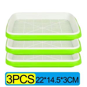 3Pcs Seedling Tray Bean Sprouts Seedling Pots Free Seed Germination Propagation Trays Soil-Free Bean Sprouts for Home Garden
