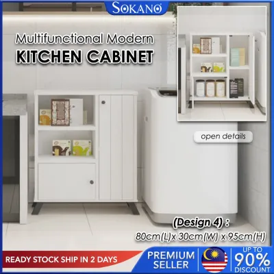 SOKANO HP060 Minimalist 2 Doors Style Kitchen Cabinet Wall Cabinet Hanging Bathroom Cabinet Furniture Dapur Kabinet Dinding Gantung Perabot Rumah
