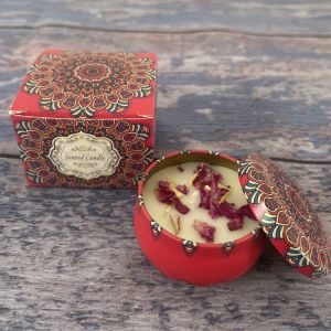Aroma Scented Candle Soy Wax Essential Oil Aromatherapy Natural Fragrance Candle Natural Dry Flower Handmade Holiday