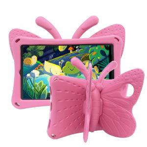 Case Evercoss Bravo X7 M Win Tab U70B U70C 7 Inch EVA Case Casing Standing Anak Cover Kesing Karakter Kupu Pelindung Tablet Anti Air Tahan Banting Pink Biru Lucu