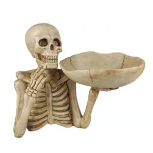 AU Hot-selling decorative skull fruit bowl a unique punk-style skull ornament for home use also serves as a key holder