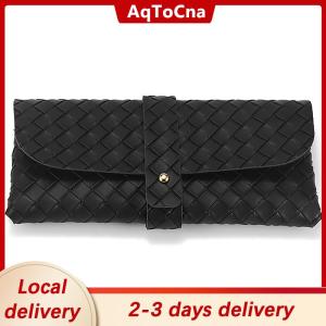 [COD] AqToCna Ship within 24 hours 1Pc Twist Braided Leather Glasses Case Snap Rope Belt Portable Sunglasses Glasses Case Storage Box Sunglasses Case