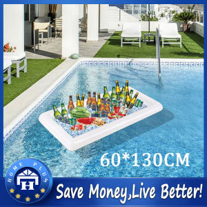 【Local delivery】 Inflatable Ice Tray Serving Bar Buffet Drink Cooler Ice Bucket With Drain Plug For Party Picnic Camping PVC Inflatable Ice Bar