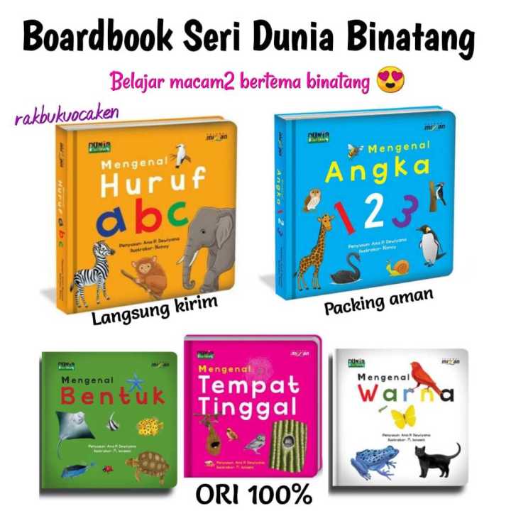 BOARDBOOK Seri Dunia Binatang: Mengenal Huruf Abc/Mengenal Angka 123 ...