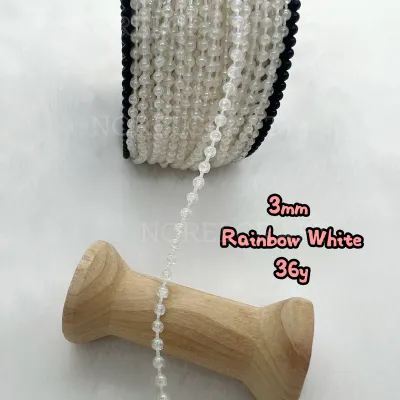 [1METER]GOLD/SILVER/PEARL BEAD LACE/DIY BEADING LACE/BEAD CHAIN/RENDA MANIK EMAS