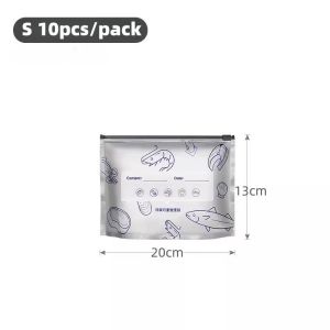 10Pcs Aluminum Foil Food Bag Reusable Lock Freshness Food Storage Bags Leakproof Freezer Kitchen
