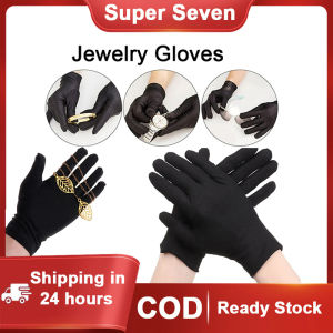 1 Pair Jewelry Gloves Black Etiquette Thin Gloves Breathable Anti-Sweat Glove Full Finger   Watch Jewelry Inspection Work Gloves Waiters Serving Dancing Jewelry Care Performance Glove