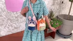 New Judynick Plush Toy Backpack Cartoon Backpack Shoulder Bag Birthday Gift Crossbody Bag Plush Backpack Trendy Versatile Cute Outing Plush Bag