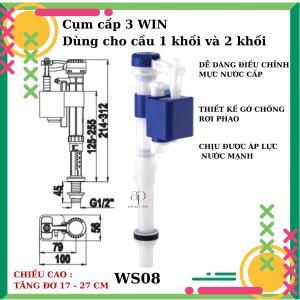 Bộ Xả Bồn Cầu Cao Cấp 3WIN SMART ROUND Nút Nhấn Bồn Cầu 1 khối 2 khối- Nhựa Hùng Anh - Phụ Kiện Phòng Tắm AP Home