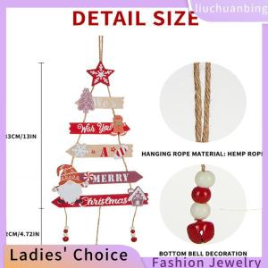 [COD] liuchuanbing Jewellery Colorful Christmas Hanging Pendant Wooden Crafts Xmas Tree Wall Ornament Christmas Party Scene Props Decoration Gift