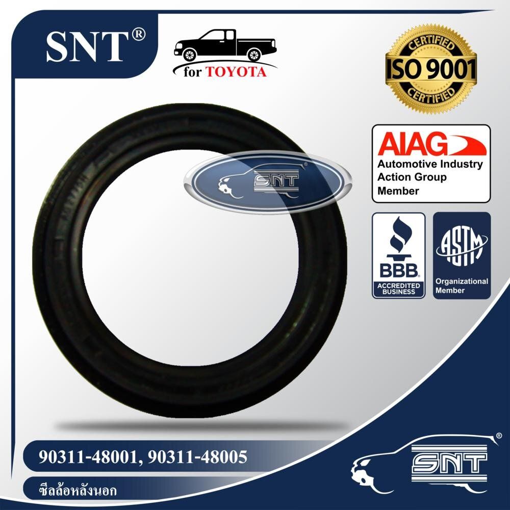 SNT Rear Wheel Seal, Oil Seal - TOYOTA (TOYOTA) HI MTX, HILAX TIGER, MITI Year 1991-1999 P/N 90313-48001,90311-48001. 