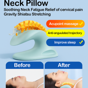 Neck Massage Pillow for Shoulder Pain Relief Ergonomic Cervical Massager 人体工学颈椎按摩枕