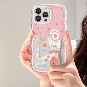 (Lokal Ready) Xinyu Casing hp Vivo Y17S Y27 Y36 Y16 Y15s Y15A Y12S Y12A Y02 Y01 Y02S Y22s Y35 Y21T Y21S Y33S Y12 Y12i V25e V27e Y15 Y17 Y11 Y20S Y91C Y19 Y30 Y50 Y53s S1 Pro Casing Ponsel Pasangan Manis Beruang Es Krim Tepi Bergelombang Soft Case