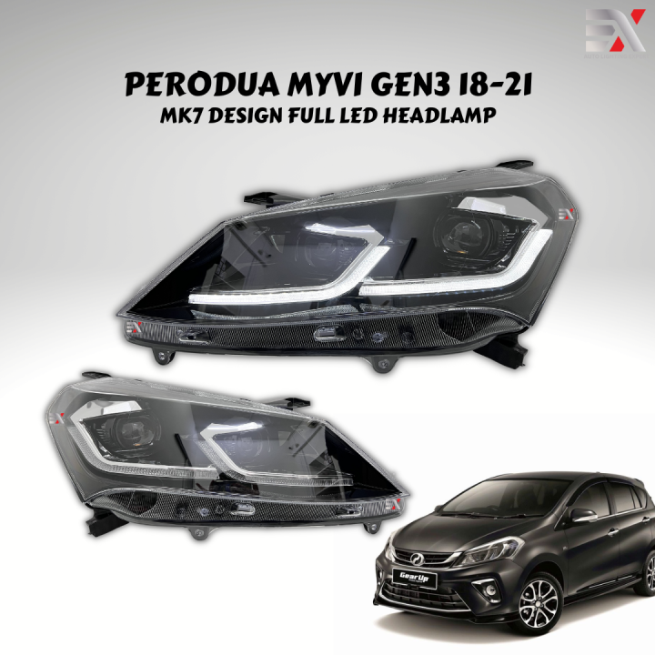 PERODUA MYVI GEN3 1821 LED HEADLAMP MK7 DESIGN Lazada