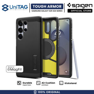 Case Samsung Galaxy S25 S24 Ultra Plus FE Edge Spigen Tough Armor MagFit Kickstand Anti Shock Crack Casing