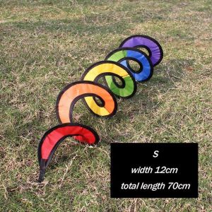 1set Ornamen Kincir Angin Rainbow Gantung Bentuk Spiral Kincir Angin Taman Hiasan Kincir Angin Outdoor