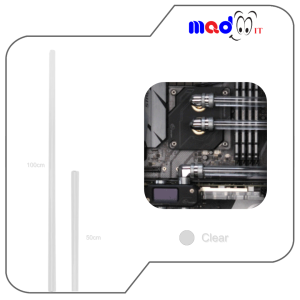 PETG Tube 14mm (OD14/ID10) ท่อ PETG เกรด A โปร่งใส 99.5% ยาว 50cm/100cm สำหรับชุดน้ำเปิด PC