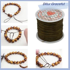 Ditur 50m mạnh mẽ căng đàn hồi dây dây dây vòng đeo tay vòng cổ chuỗi hạt 0.5mm
