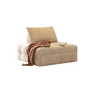 Cozylant Candy Sofa Bed for Living Room White Brown Beige Multifunctional Sofa Lazy Sofa for Study Room