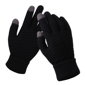 Winter Touch Screen Gloves Warm Stretch Knit Mittens Full Finger Guantes for Women and Men