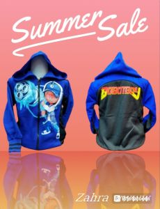 TERLARIS JAKET SWEATER HODDIE ANAK BOBOBOI MERIAM USIA 1 s/d 12 TAHUN ZIPPER BAHAN TEBAL