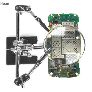 【Special price】Huan Helping Third Hand Tool Soldering Stand With 5X Welding Magnifying 2 Alligator Clips 360 Degree Rotating Adju Repair Tool