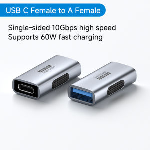 Hagibis USB C Female to USB Female Adapter USB 3.2 OTG Converter 60W Charging Extension Connector for iPhone Macbook Pro Laptops