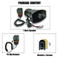 OCPA 3-5-7 SOUND STYLE TONE CAR SIREN VEHICLE HORN WITH MIC PA SPEAKER SYSTEM EMERGENCY SOUND 12V 100W KX (5957). 