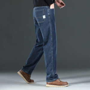 G72025 Summer Thin Jeans for Men Straight Loose Fit Plus Size Mens Pants Spring Middle-aged Mens Pants Dropshipping 7/7