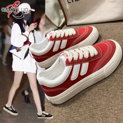 QiaoYiLuo Women's shoes, knitted casual shoes, Korean version running shoes, light fashion shoes, sneakers women