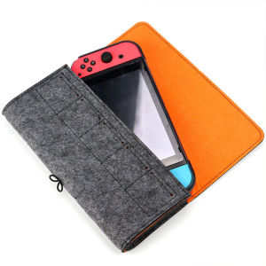 CWC Interiors Portable Case Felt Pouch Carrying Case Protective Storage Bag for Nintendo Switch/OLED