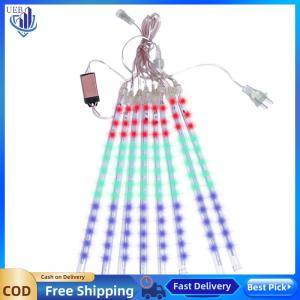 [Ueb Wholesale Center]8Pcs 30CM LED Falling Raindrop Light Wear Resist Dynamic Fairy String Light IP65 Waterproof for Wedding Garden Street