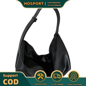 【HOSPORT】 Women PU Leather Hobo Bags Large Shoulder Bag Solid Color Handbag for Work Shopping Travel Daily